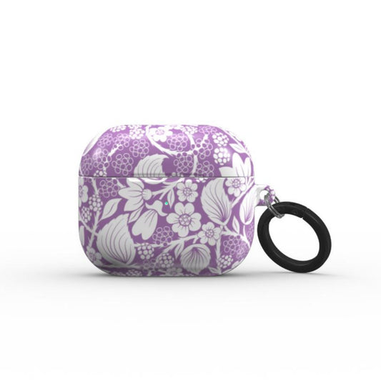 Airpod Case with purple blackberry design