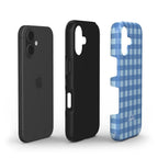 Blue Gingham – Tough Phone Case | Classic Check Pattern
