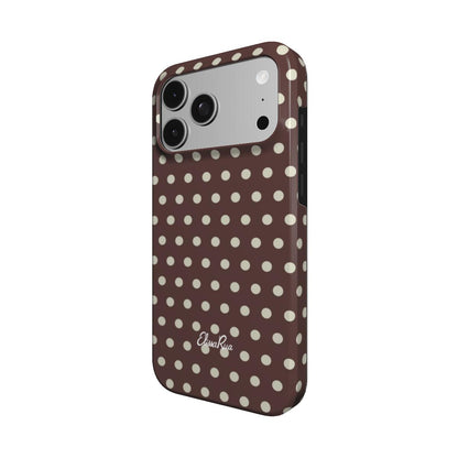 Chocolate Brown Polka Dot – Tough Phone Case | Elissa Rua