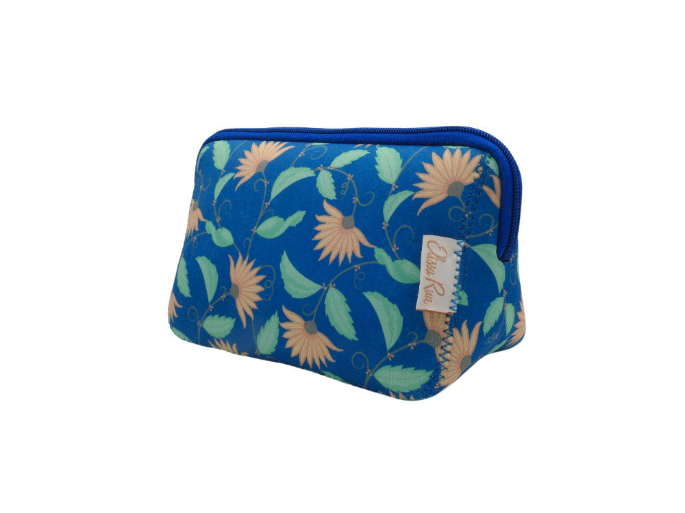 Makeup Case Floral Blue