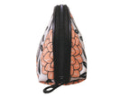 Cosmetic Case Floral Yellow & Black with Zipper