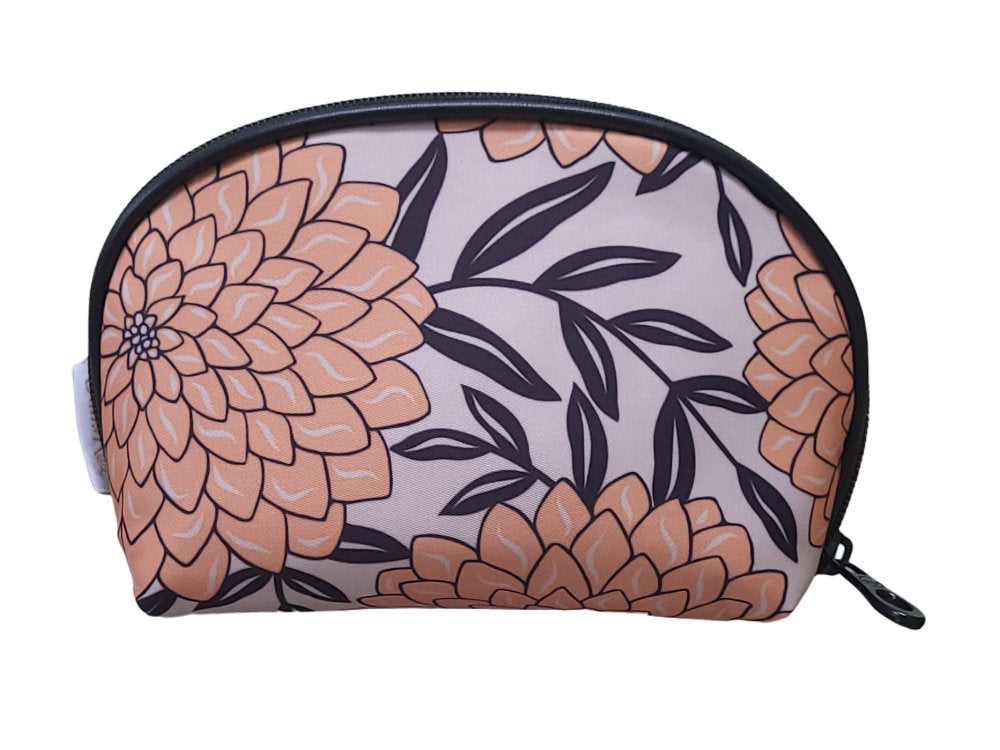 Dahlia Floral Shell Cosmetic Bag: Organise Your Beauty Essentials in Style