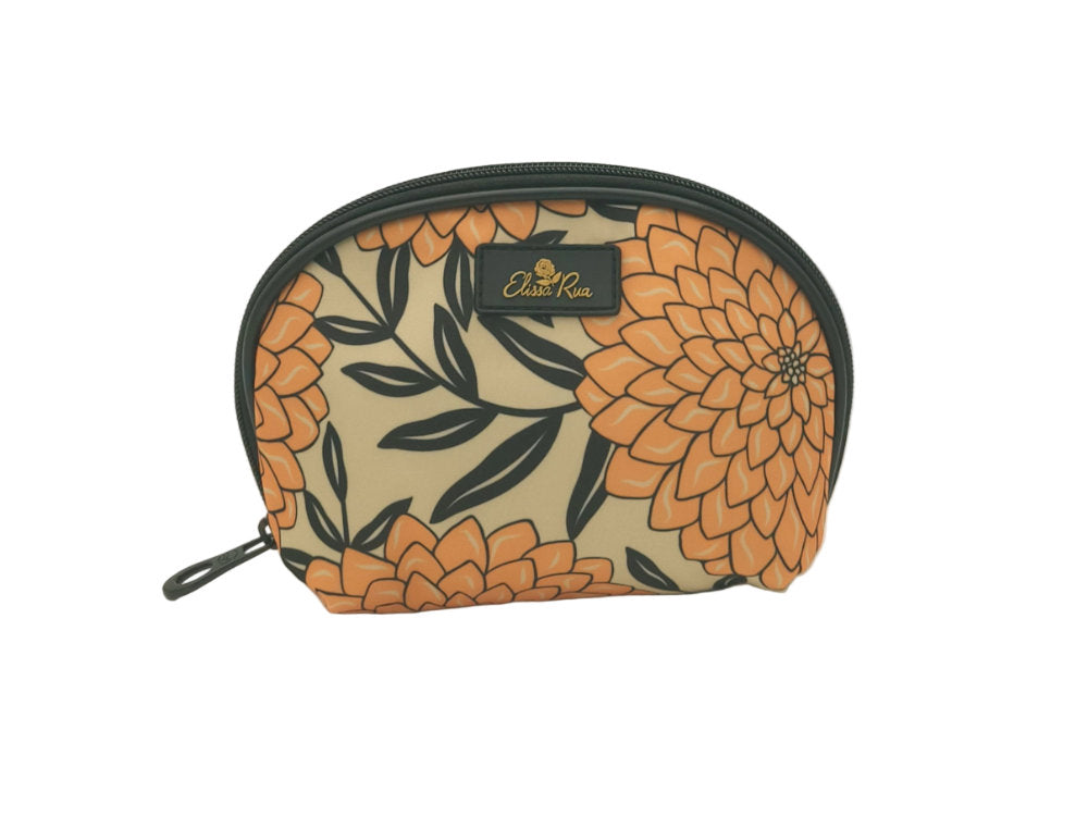 Cosmetic Case Floral Yellow & Black