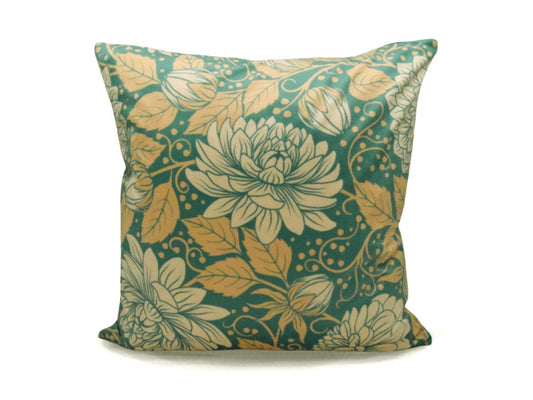 Dahlia Collection Velvet Cushion Cover - Floral Design (45x45cm)
