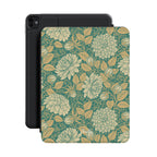Dahlia Floral Premium Vegan Leather iPad Pro 11-inch cover with Apple Pencil holder and microfiber lining