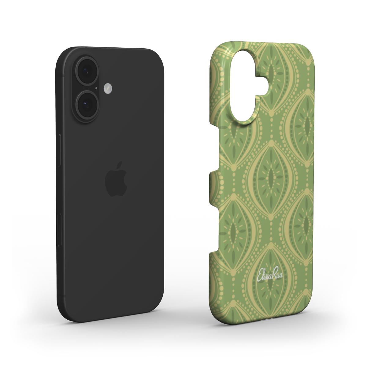 Green Boho Geometric – Snap Phone Case | Elissa Rua
