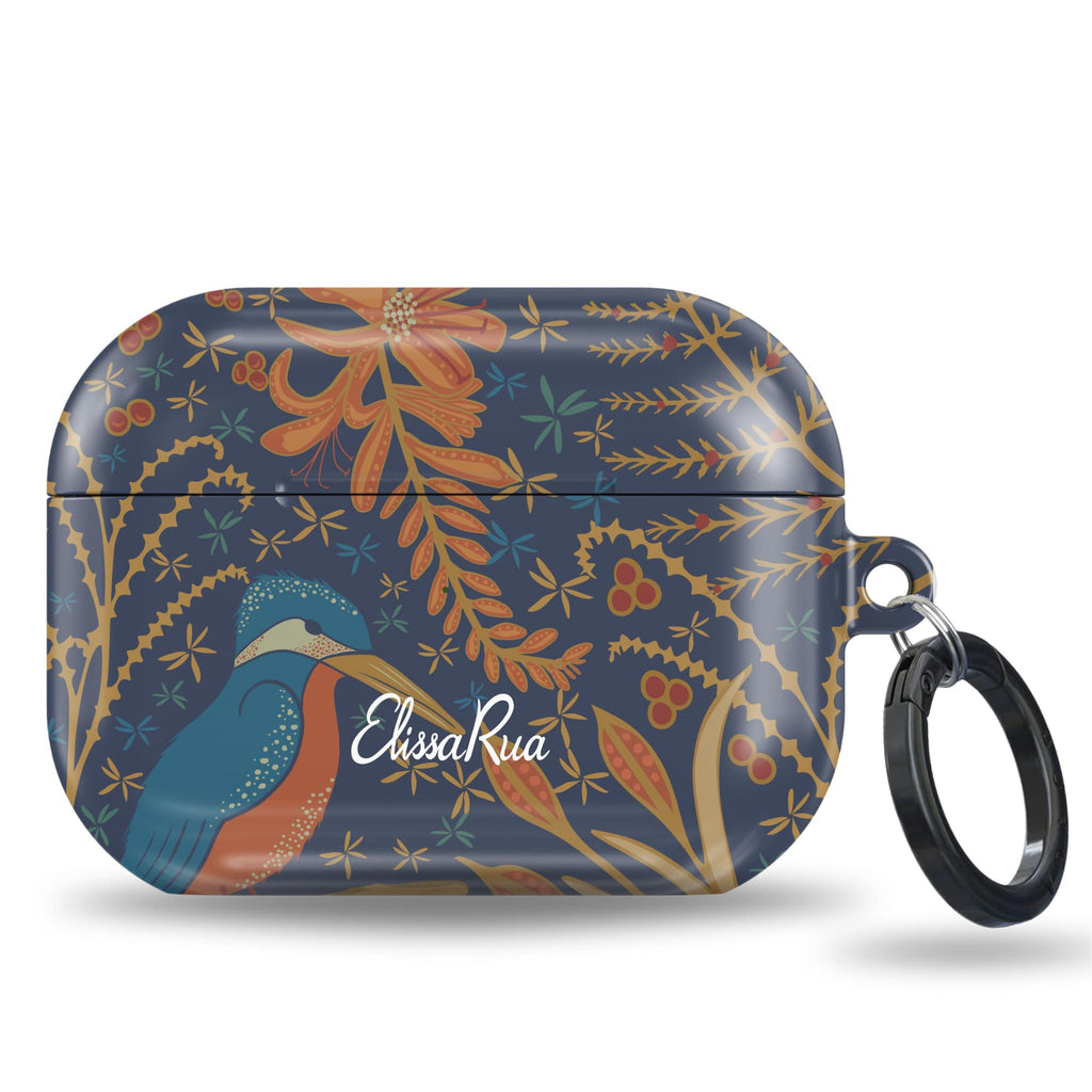 Funda resistente para AirPods de Apple – Diseño Art Nouveau de Martín Pescador