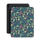 Ocean Navy Pink Premium Vegan Leather iPad Pro 11-inch cover with Apple Pencil holder and microfiber lining