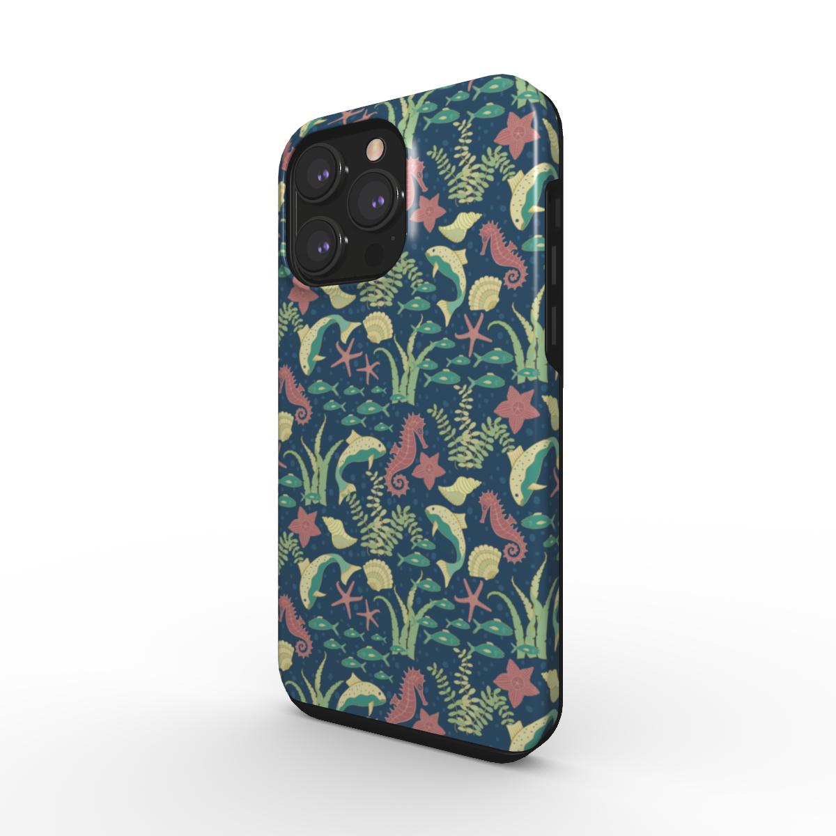 Ocean Scene Navy Tough Phone Case