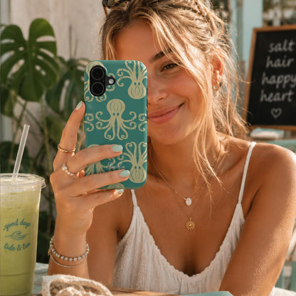 Octopus Teal - Tough Phone Case | Elissa Rua