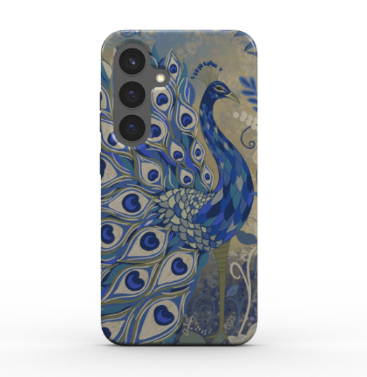 Blue Peacock Galaxy S24 Phone Case