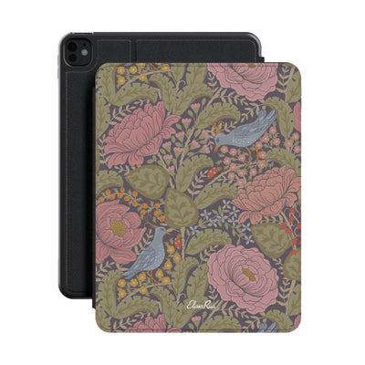 Peony & Bird Premium Vegan Leather iPad Pro 11-inch cover with Apple Pencil holder and microfiber lining