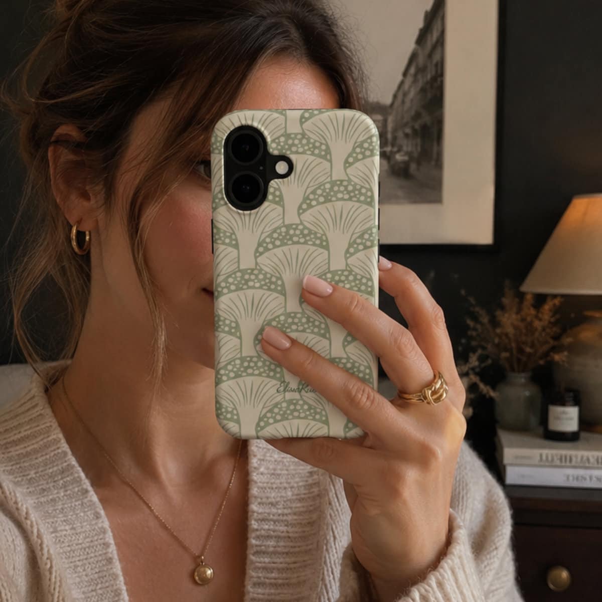 Sage Green Mushroom – Snap Phone Case | Elissa Rua