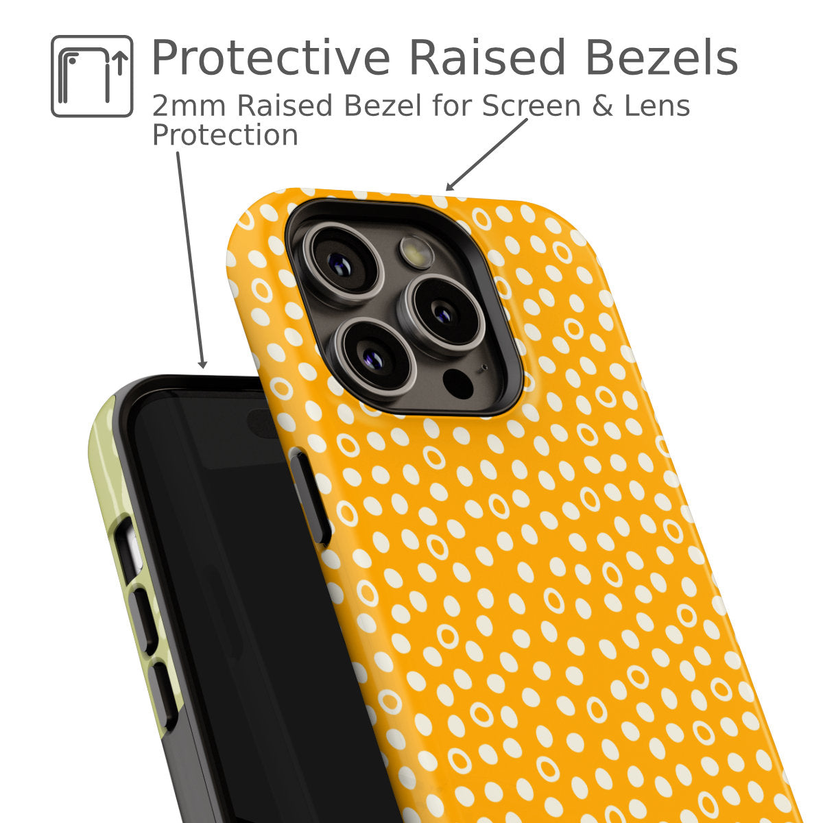 Sunny Dots Tough Phone Case – Bright & Protective