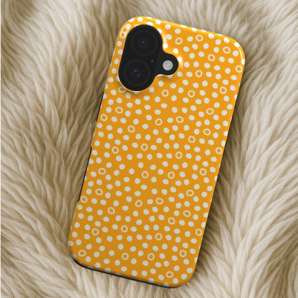 Sunny Dots Tough Phone Case – Bright & Protective