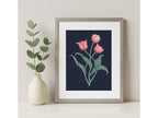 Stippled Tulips: A Floral Symphony Art Print
