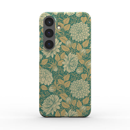Vintage Floral Dahlia Snap Phone Case for iPhone 16 and Samsung