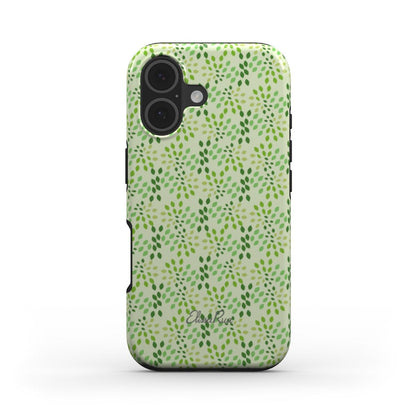 Abstract Teardrop Foliage MagSafe tough phone case with artistic designer pattern