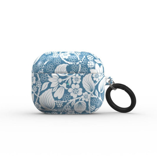 Airpod Case with Blue Blackberry Design