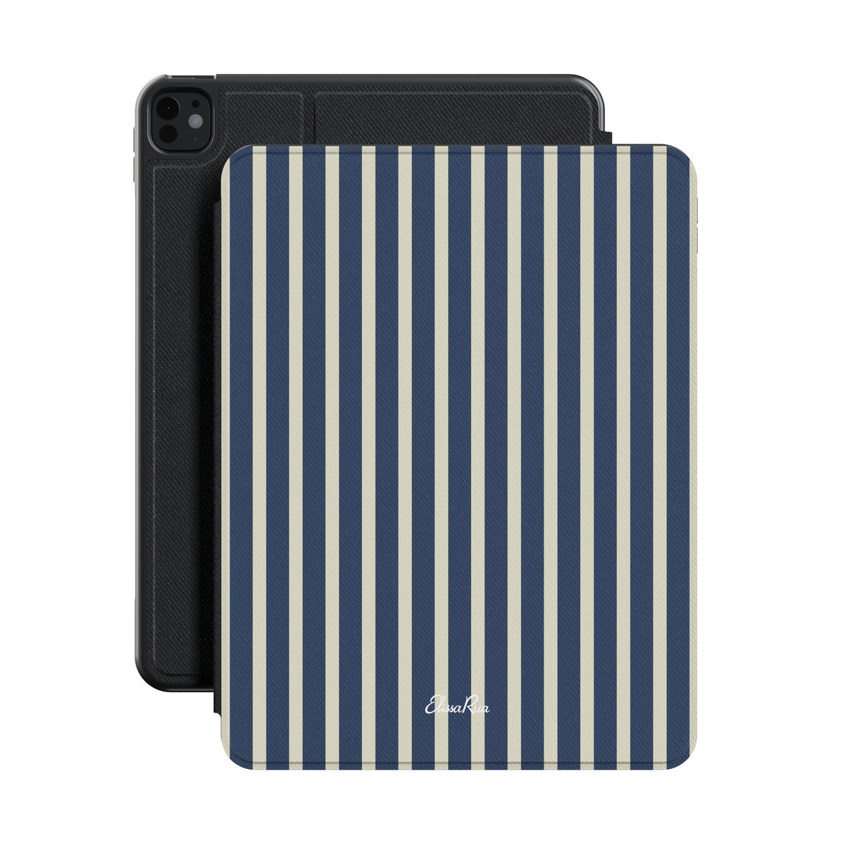 Navy and Cream Stripe – Apple iPad Case | Elissa Rua