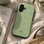 Art Deco Green Scallop – Magnetic Tough Phone Case | Elissa Rua