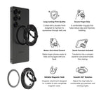 Black Geometric – Magnetic Ring Holder