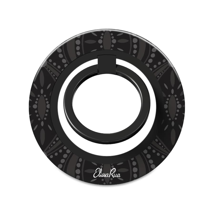 Black Geometric – Magnetic Ring Holder