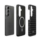 Black Polka Dots magnetic tough phone case – protective layers