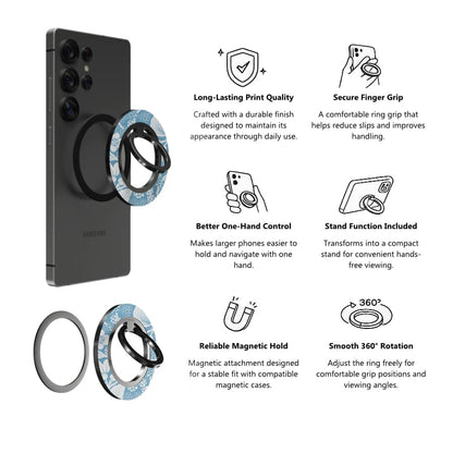 Blue Blackberry Botanical – Magnetic Ring Holder