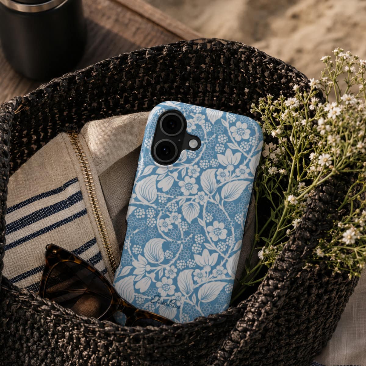 Blue Blackberry Botanical – Snap Phone Case | Elissa Rua
