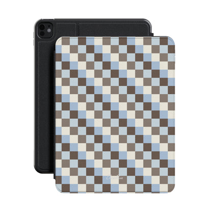 Blue and Brown Check – Apple iPad Case | Elissa Rua