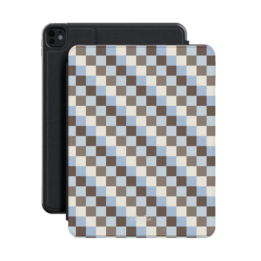 Blue and Brown Check – Apple iPad Case | Elissa Rua