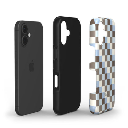 Blue and Brown Check – Tough Phone Case | Elissa Rua