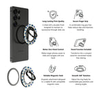 Blue Confetti - Magnetic Ring Holder