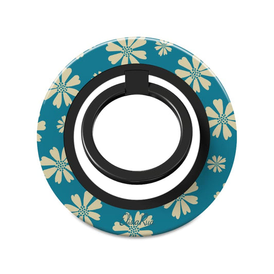 Blue Daisy Floral – Magnetic Ring Holder