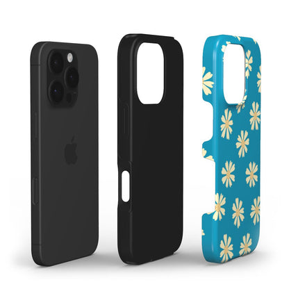 Blue Daisy Tough Phone Case – dual-layer protective case with interior detail