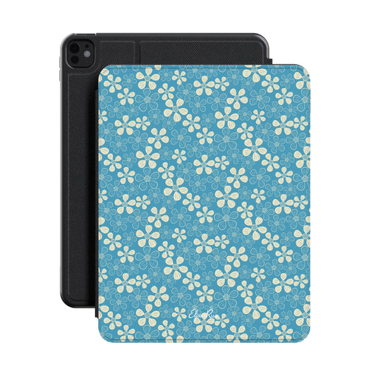 Modern Abstract Blue Floral – Apple iPad Case | Elissa Rua