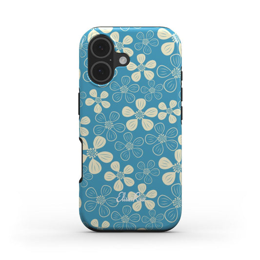Blue floral abstract magsafe case