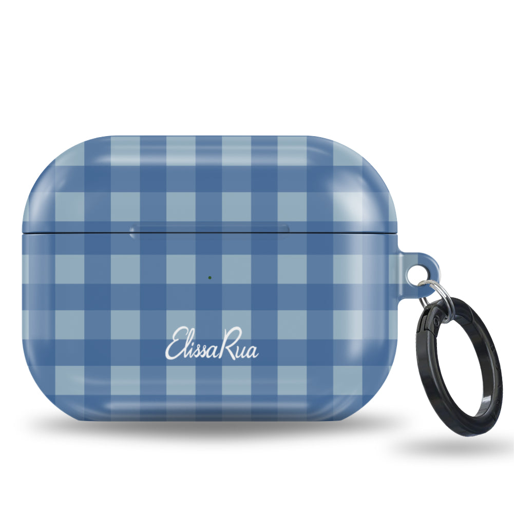 Blue Gingham – Blue Gingham – Tough Phone Case | Classic Check Pattern | Classic Check PatternApple AirPods Tough Case