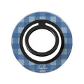 Blaues Vichy-Muster – Magnetischer Ringhalter