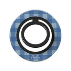 Blaues Vichy-Muster – Magnetischer Ringhalter