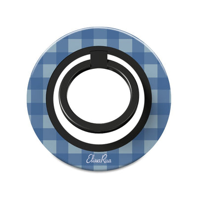 Blue Gingham – Magnetic Ring Holder