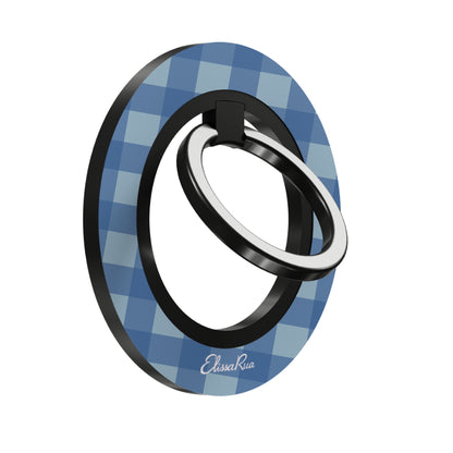 Blue Gingham – Magnetic Ring Holder
