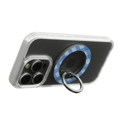 Blue Gingham – Magnetic Ring Holder