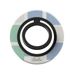 Blue & Green Pastel Squares - Magnetic Ring Holder