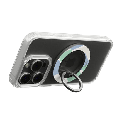 Blue & Green Pastel Squares - Magnetic Ring Holder