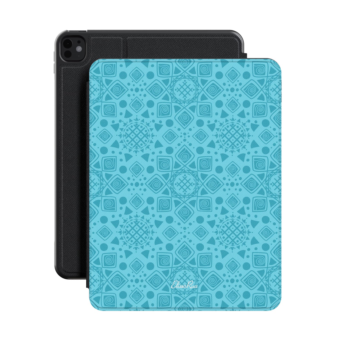Cyan Mandala Geometric – Apple iPad Case | Elissa Rua