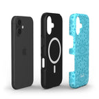 Blue mandala magsafe tough phone case layers