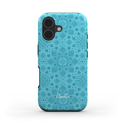 Blue mandala magsafe tough phone case