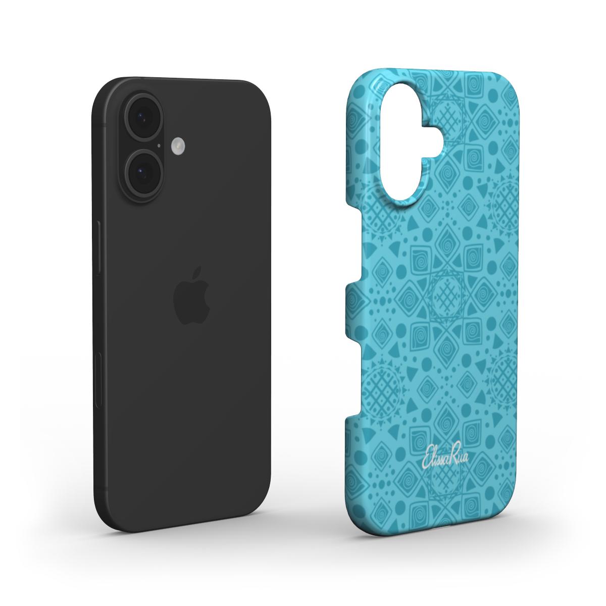 Cyan Mandala Geometric – Snap Phone Case | Elissa Rua